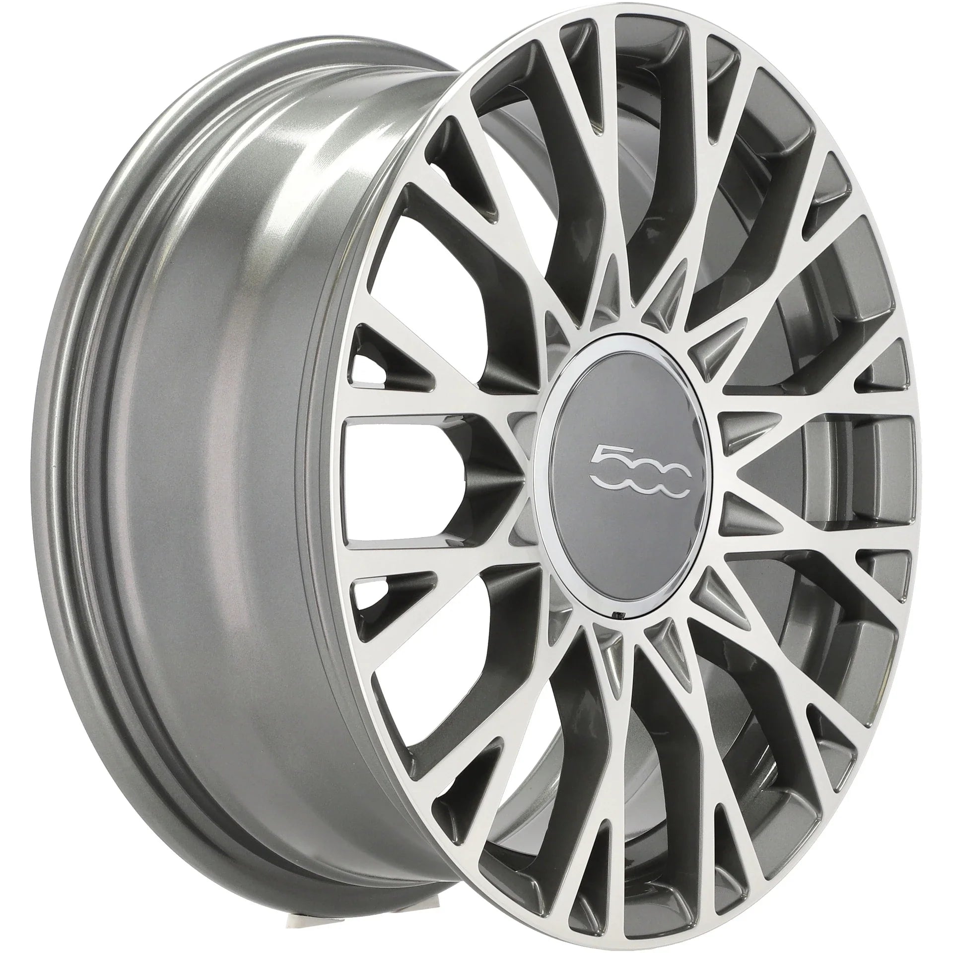 Alu kola pro Fiat Y1283 6.5x16 4x98 ET35 58.1 Grey Polished | Wheelsup.cz