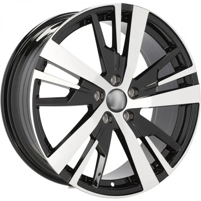 Alu kola pro Peugeot YF0448 7.5x18 5x108 ET49 65.1 Black Polished | Wheelsup.cz