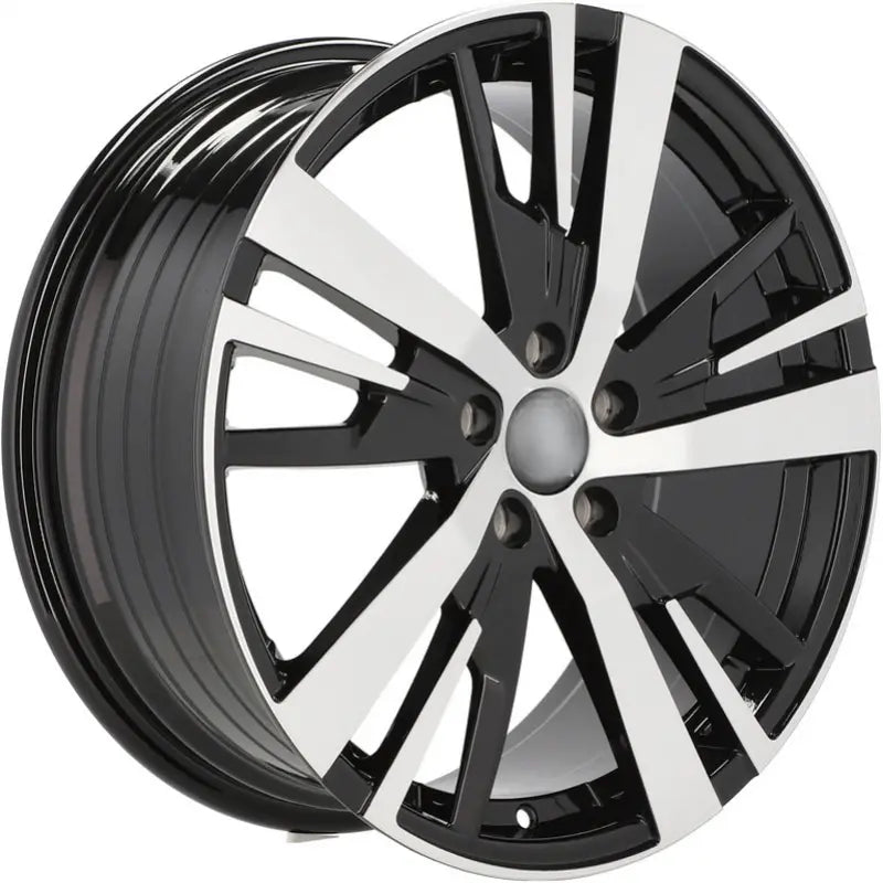 Alu kola pro Peugeot YF0448 7.5x18 5x108 ET49 65.1 Black Polished | Wheelsup.cz