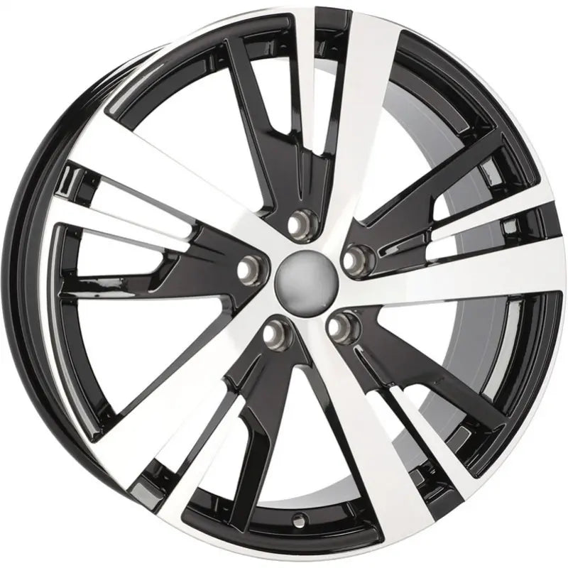 Alu kola pro Peugeot YF0448 7.5x18 5x108 ET49 65.1 Black Polished | Wheelsup.cz