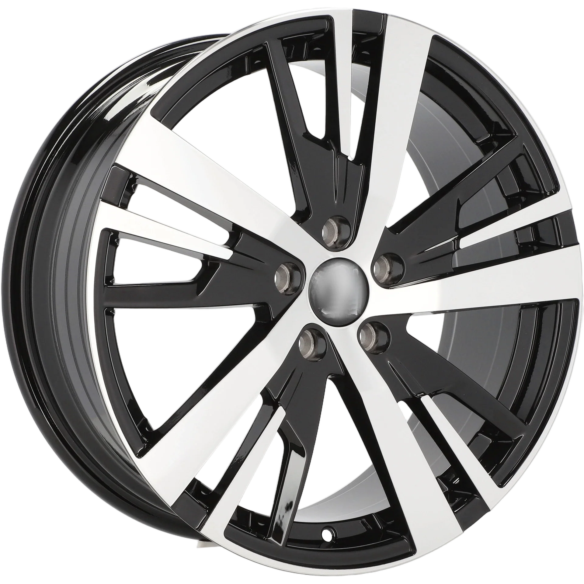 Alu kola pro Peugeot YF0448 7.5x18 5x108 ET49 65.1 Black Polished | Wheelsup.cz