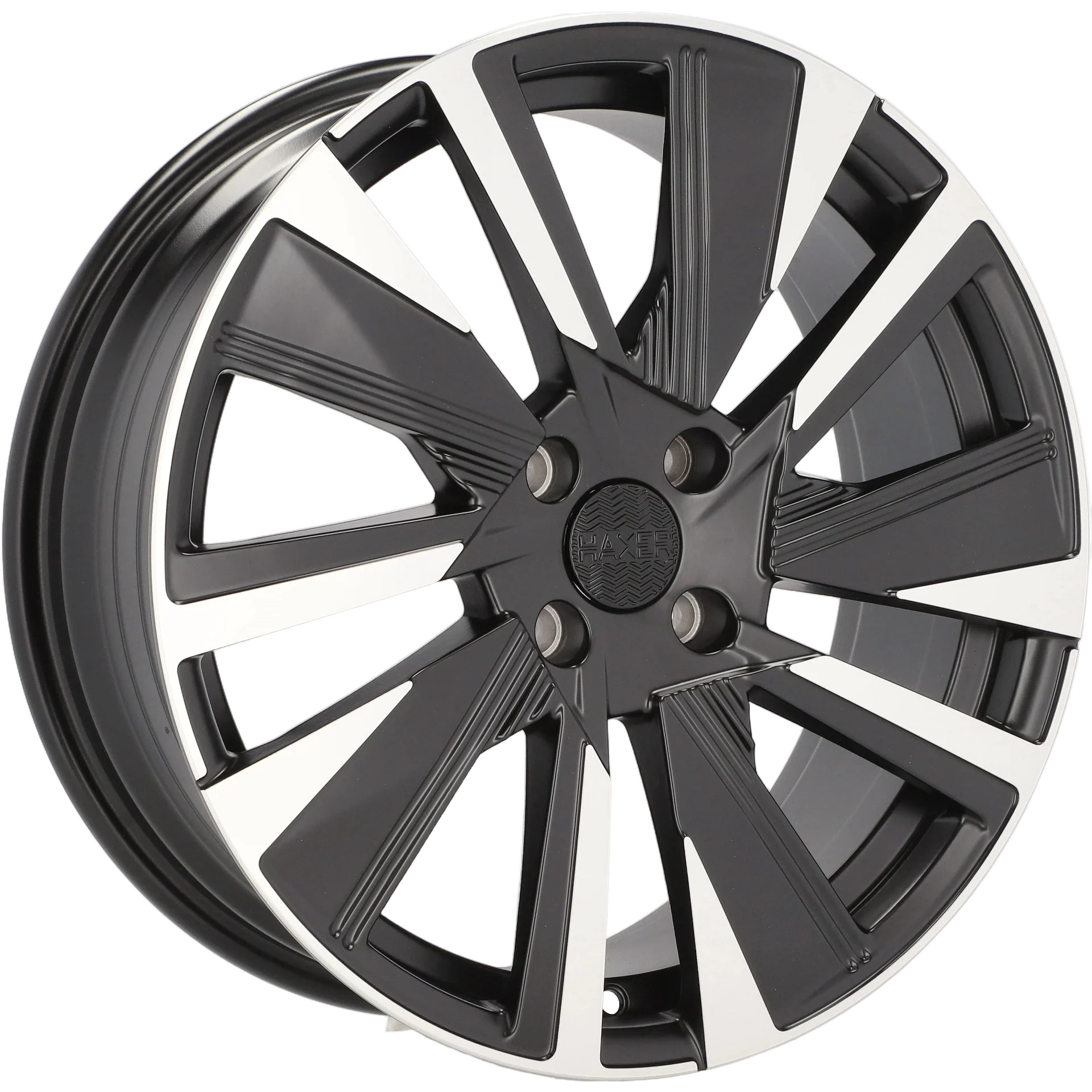 Alu kola pro Peugeot YF1152 7x18 4x108 ET35 65.1 Black Polished Half Matt | Wheelsup.cz