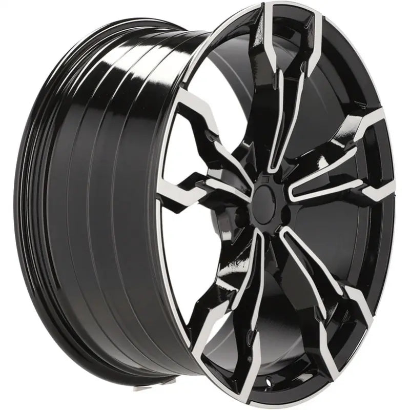 Alu kola pro BMW YF5596 8x20 5x112 ET27 66.6 Black Polished | Wheelsup.cz