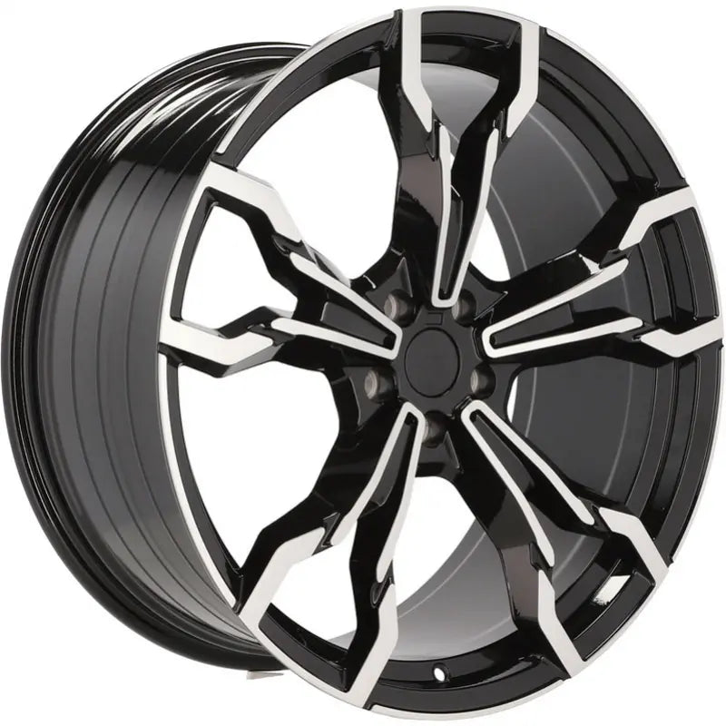 Alu kola pro BMW YF5596 8x20 5x112 ET27 66.6 Black Polished | Wheelsup.cz