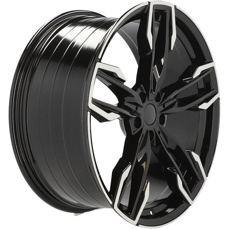 Alu kola pro BMW YF5718 8x20 5x112 ET27 66.6 Black Polished | Wheelsup.cz
