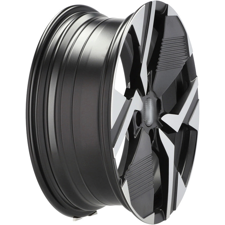 Alu kola pro Peugeot YF6148 6.5x17 4x108 ET32 65.1 Black Polished Half Matt | Wheelsup.cz