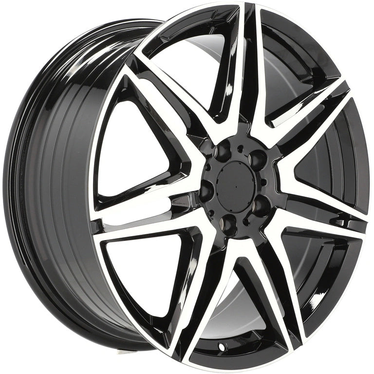 Alu kola pro Mercedes YF7075 8x19 5x112 ET52 66.6 Black Polished | Wheelsup.cz