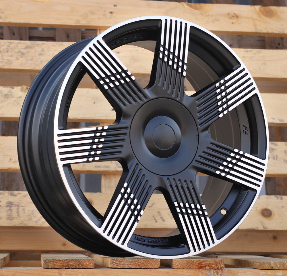 Alu kola pro Fiat YF7074 6.5x16 4x98 ET35 58.1 Black Polished Half Matt