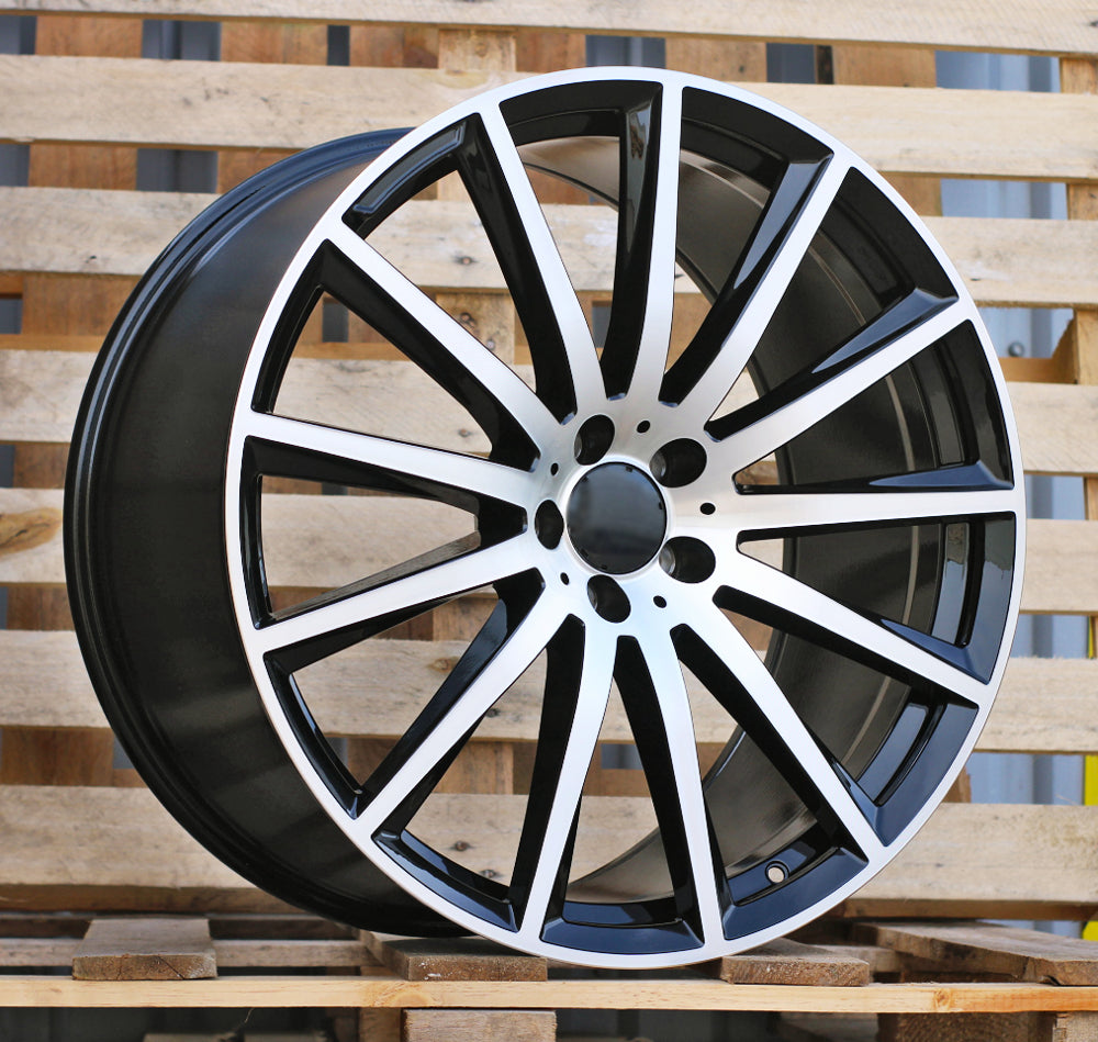 Alu kola pro Mercedes H3524F 11.5x22 5x112 ET47 66.6 Black Polished