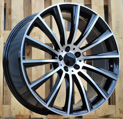 Alu kola pro Mercedes B1048 8x17 5x112 ET43 66.6 Black Polished | Wheelsup.cz