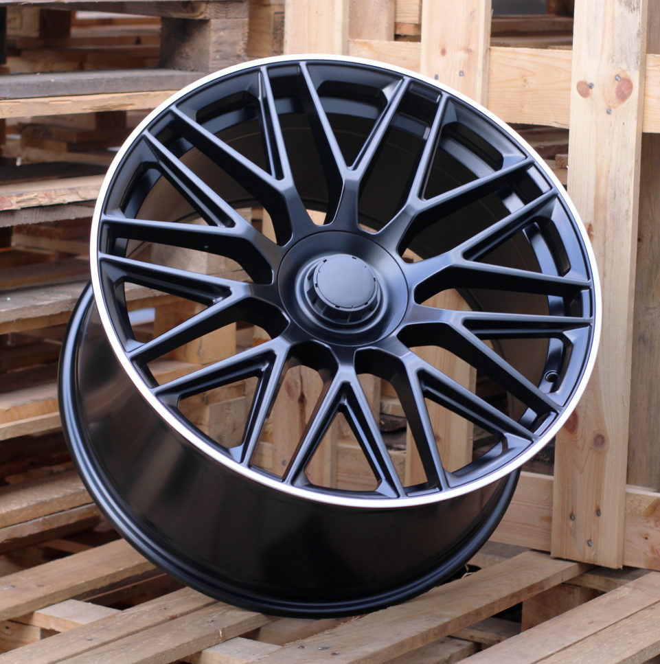 Alu kola pro Mercedes B1766 8x18 5x112 ET43 66.6 Black Half Matt & Polished Lip