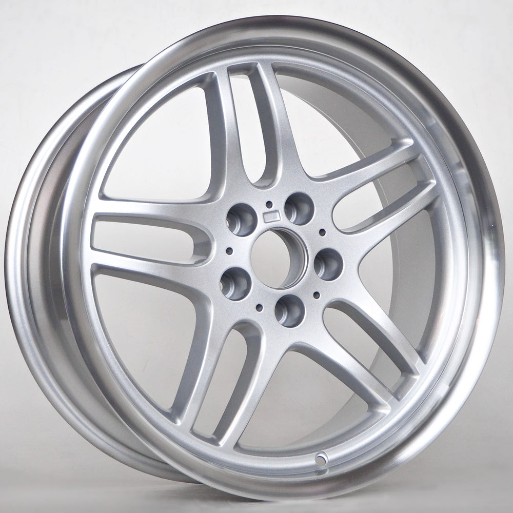 Alu kola pro BMW Aiden 8x17 5x120 ET13 74,1 Silver Polished Lip