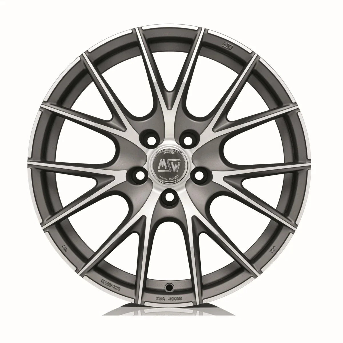 Alu kola MSW 25 7.5x17 5x100 ET35 Matt Titanium Full Polished