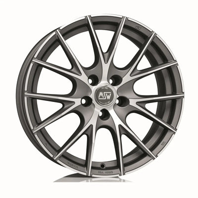 Alu kola MSW 25 9x18 5x110 ET34 Matt Titanium Full Polished | Wheelsup.cz