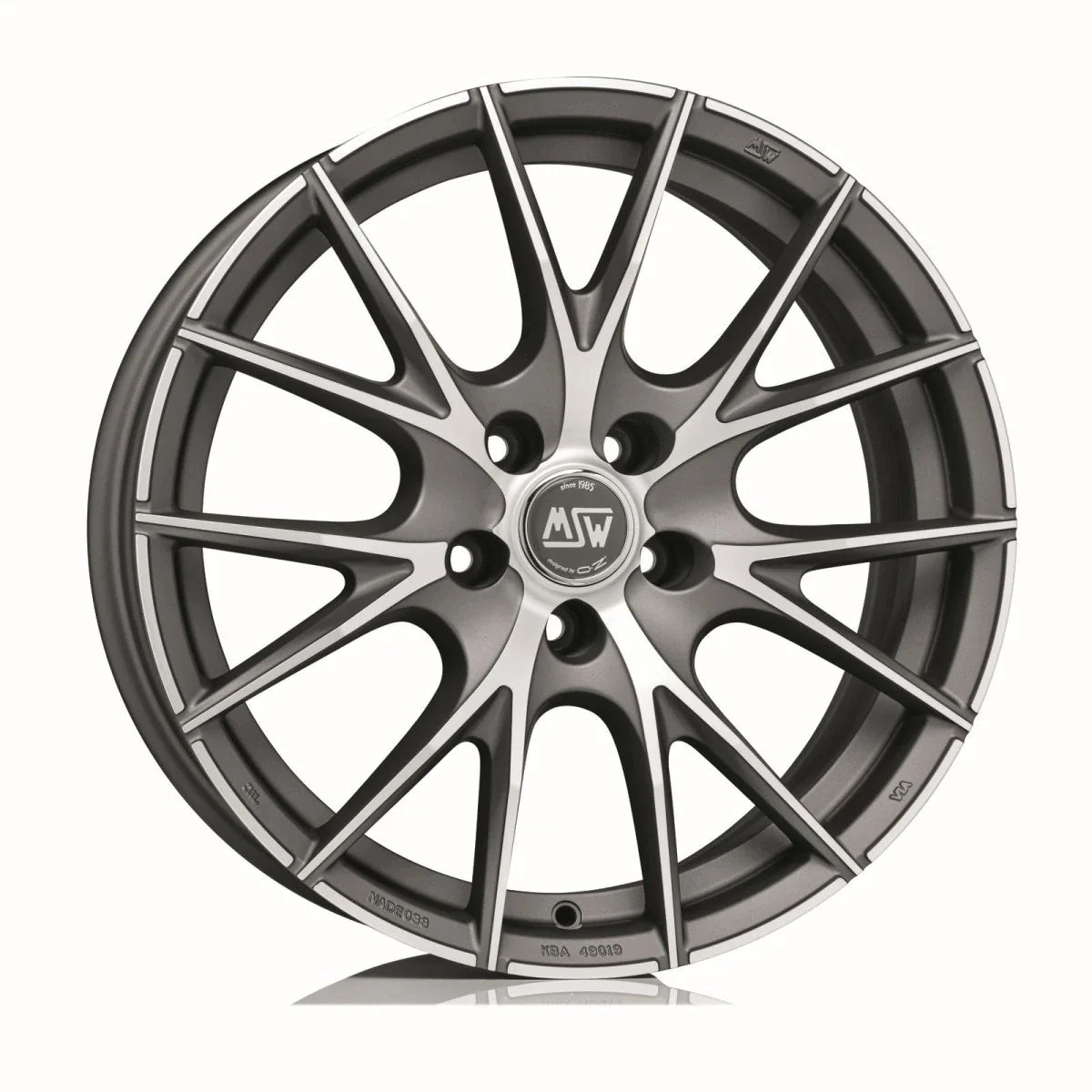 Alu kola MSW 25 7x16 4x100 ET42 Matt Titanium Full Polished