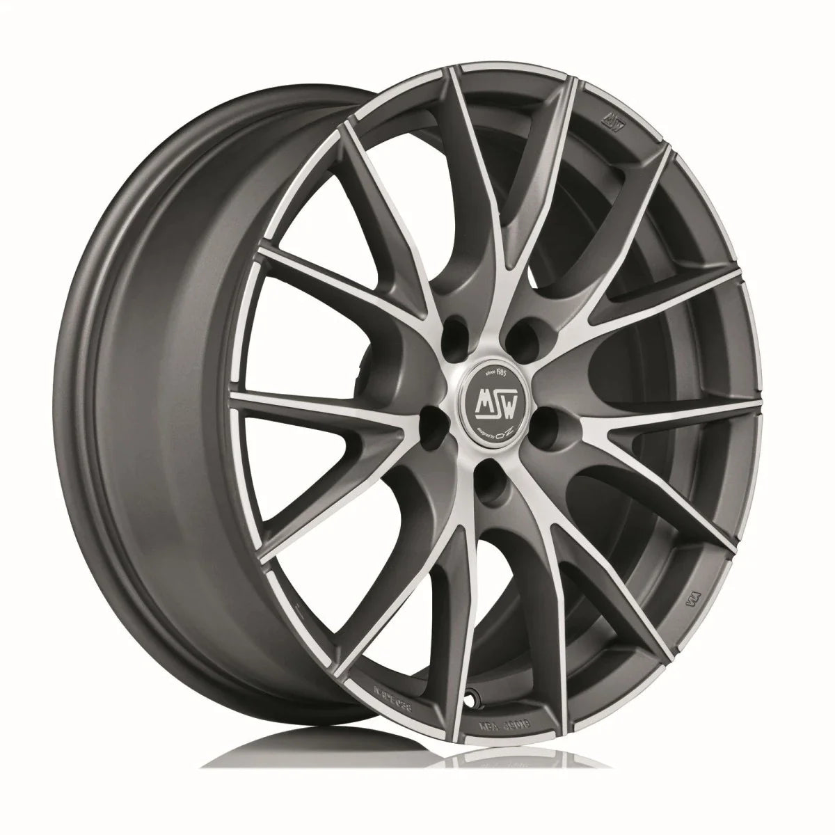 Alu kola MSW 25 7.5x17 5x100 ET35 Matt Titanium Full Polished