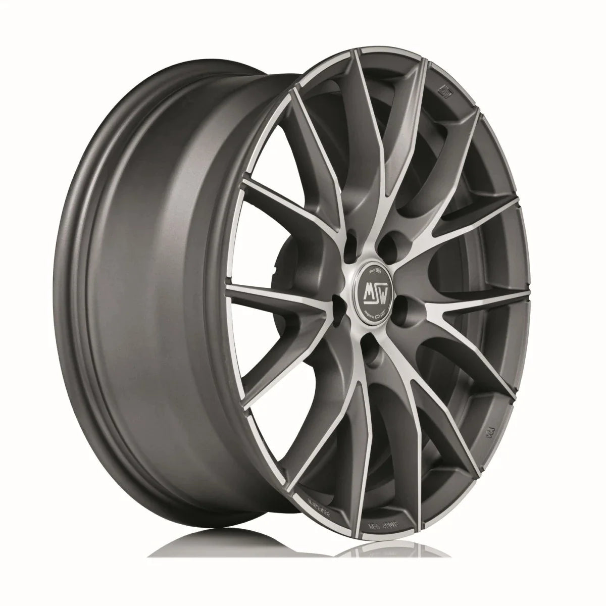 Alu kola MSW 25 7.5x17 5x100 ET35 Matt Titanium Full Polished