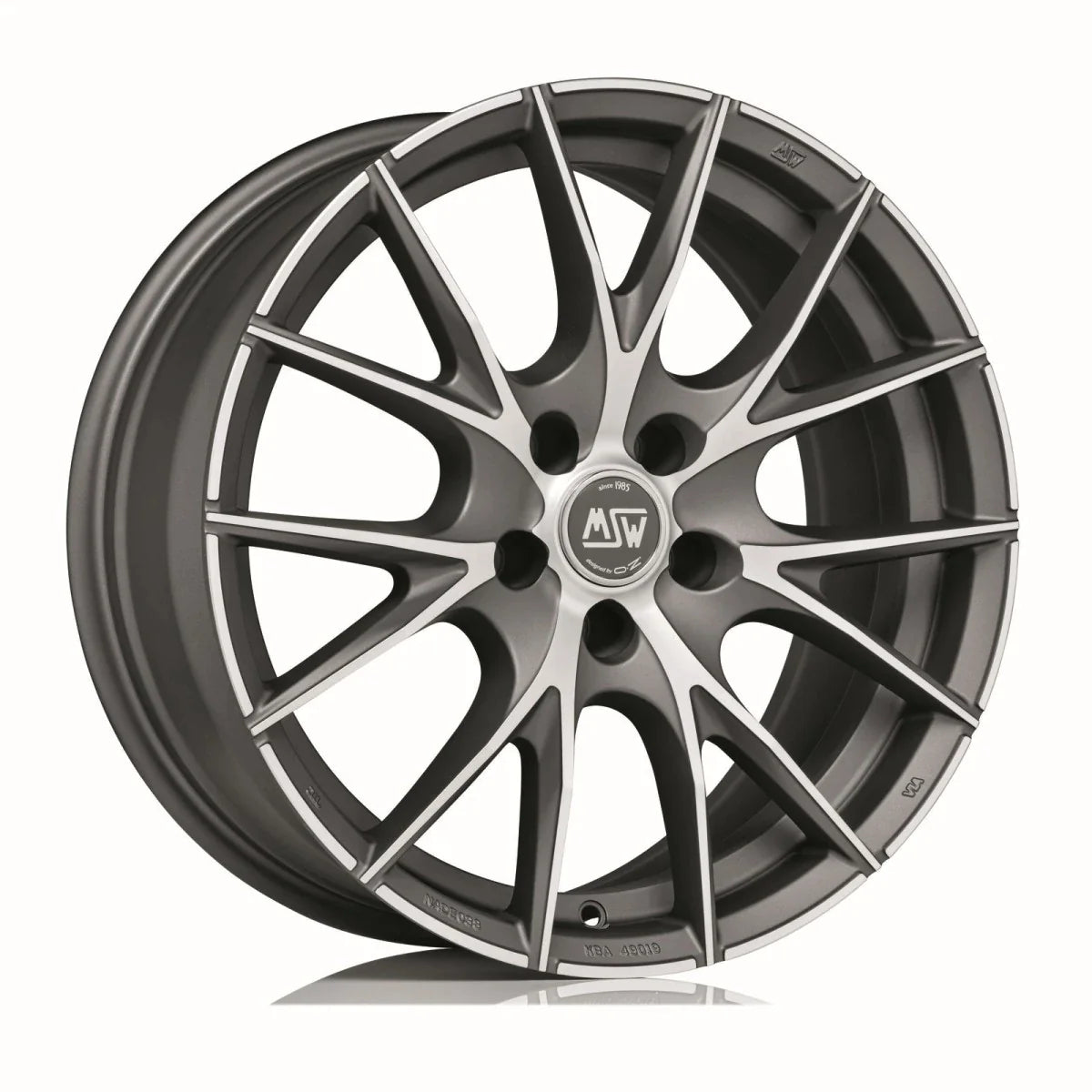 Alu kola MSW 25 7.5x17 5x100 ET35 Matt Titanium Full Polished