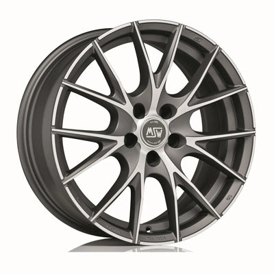 Alu kola MSW 25 9x18 5x110 ET34 Matt Titanium Full Polished | Wheelsup.cz