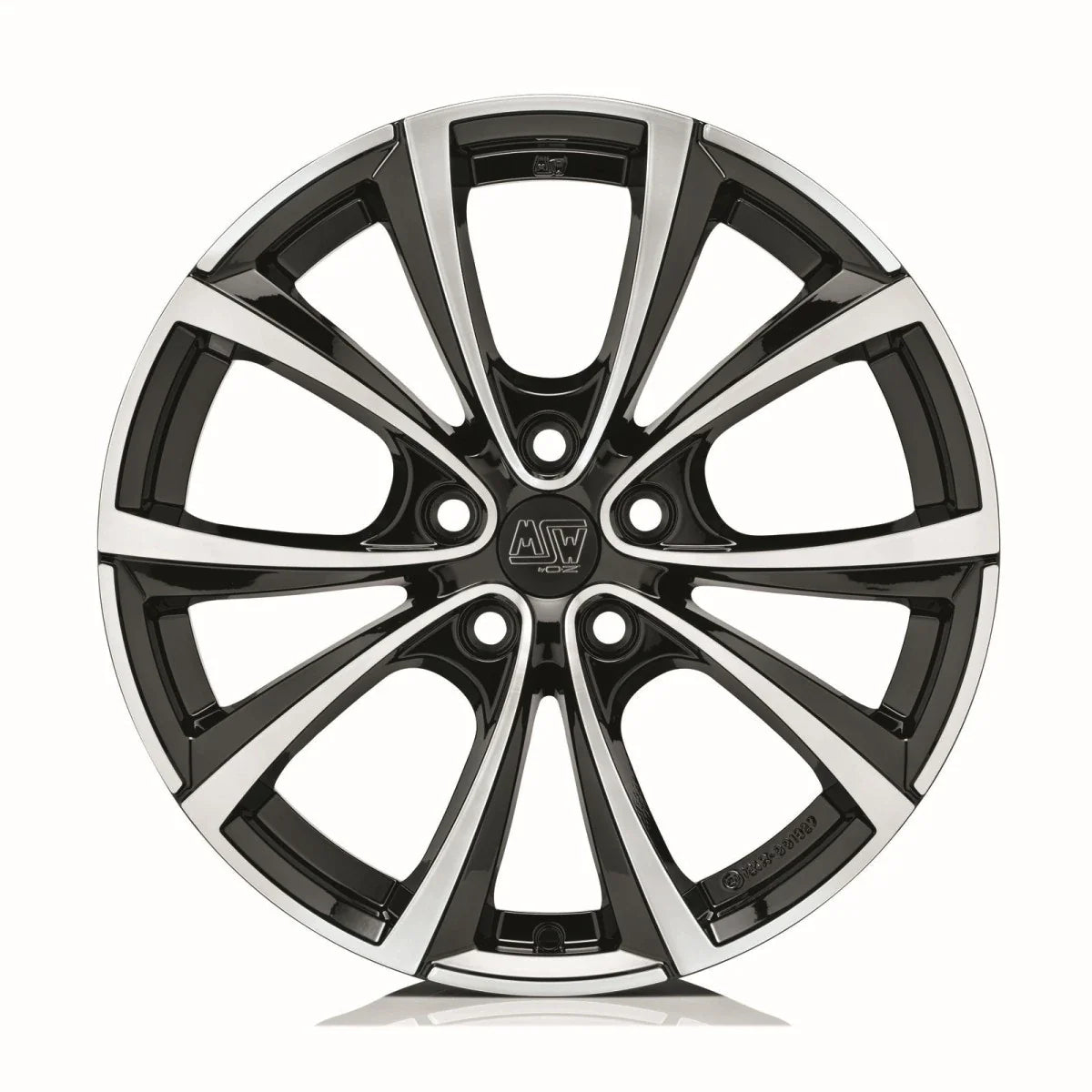 Alu kola MSW 27T 9.5x19 5x120 ET40 Gloss Black Full Polished