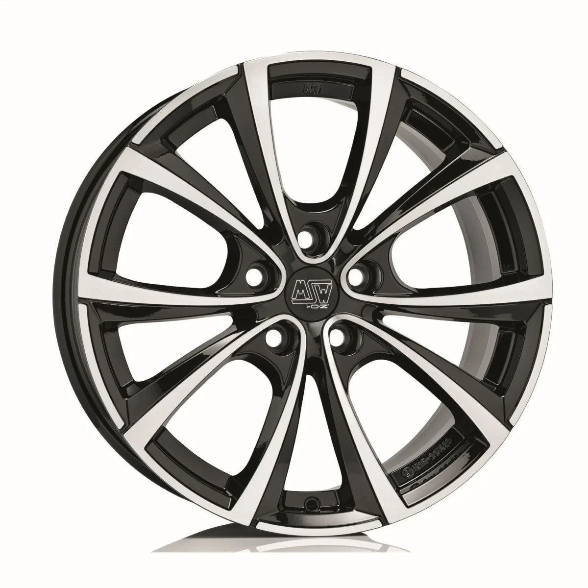 Alu kola MSW 27T 9.5x19 5x120 ET40 Gloss Black Full Polished