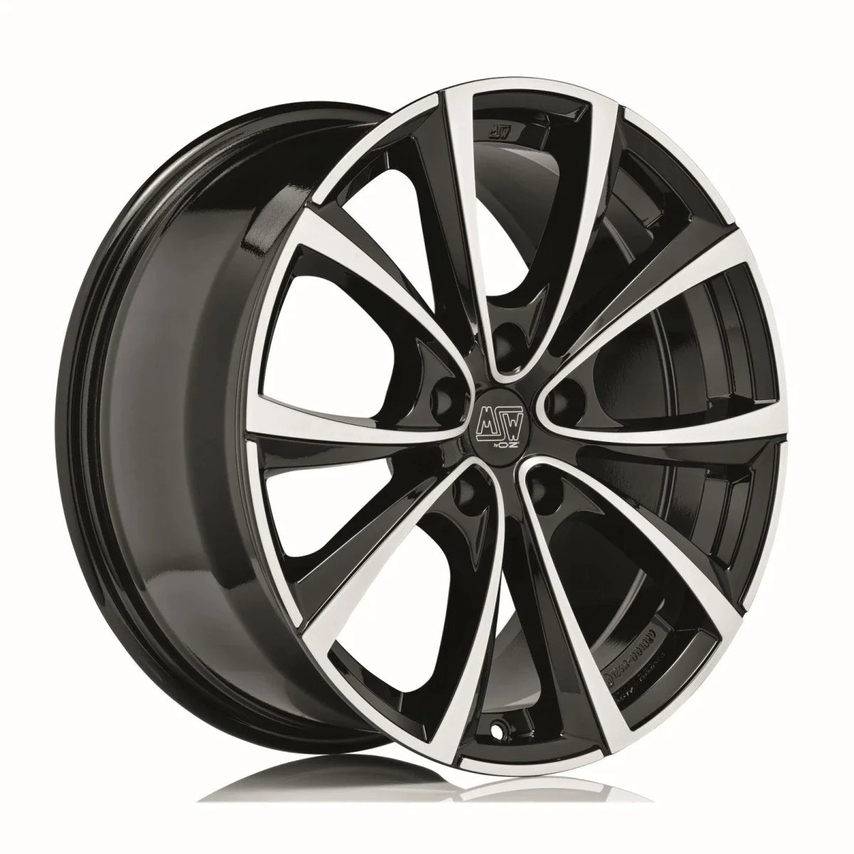 Alu kola MSW 27T 9.5x20 5x114.3 ET45 Gloss Black Full Polished