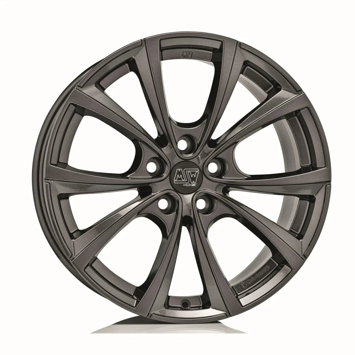 Alu kola MSW 27T 9.5x19 5x120 ET40 Gloss Dark Grey