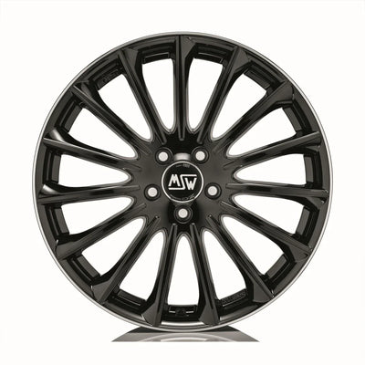 Alu kola MSW 30 7.5x18 5x112 ET44 Gloss Black+Diamond Lip | Wheelsup.cz