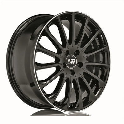 Alu kola MSW 30 8.5x19 5x112 ET28 Gloss Black+Diamond Lip | Wheelsup.cz