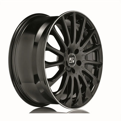 Alu kola MSW 30 8.5x20 5x112 ET45 Gloss Black+Diamond Lip | Wheelsup.cz