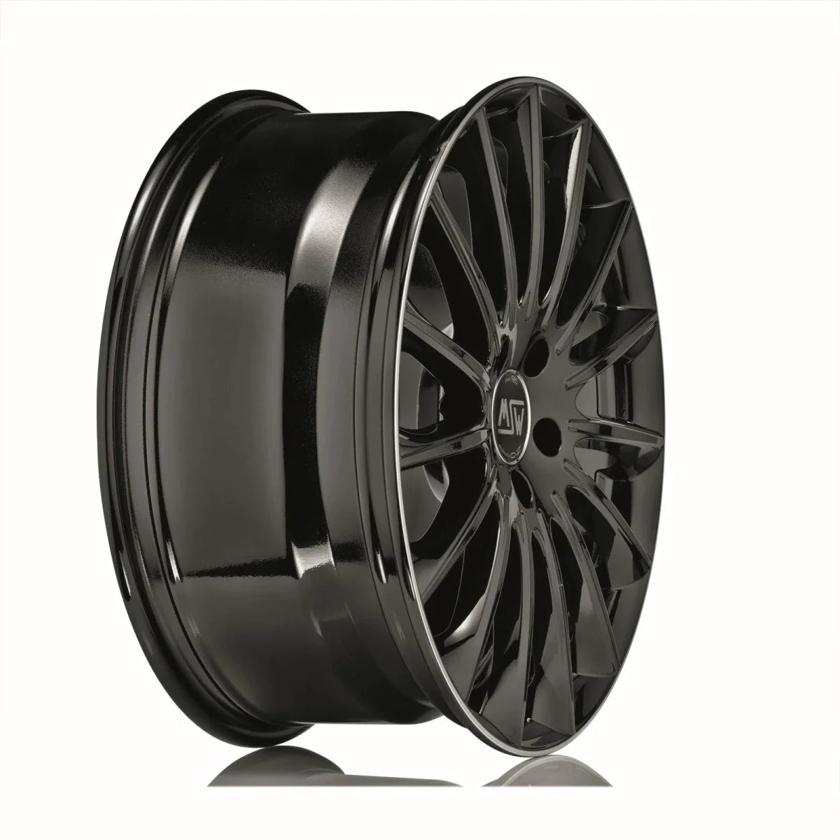 Alu kola MSW 30 7.5x17 5x112 ET48 Gloss Black+Diamond Lip