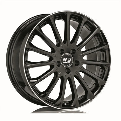 Alu kola MSW 30 8.5x20 5x112 ET40 Gloss Black+Diamond Lip | Wheelsup.cz