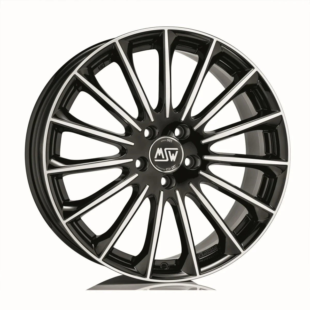 Alu kola MSW 30 8x18 5x112 ET50 Gloss Black Full Polished