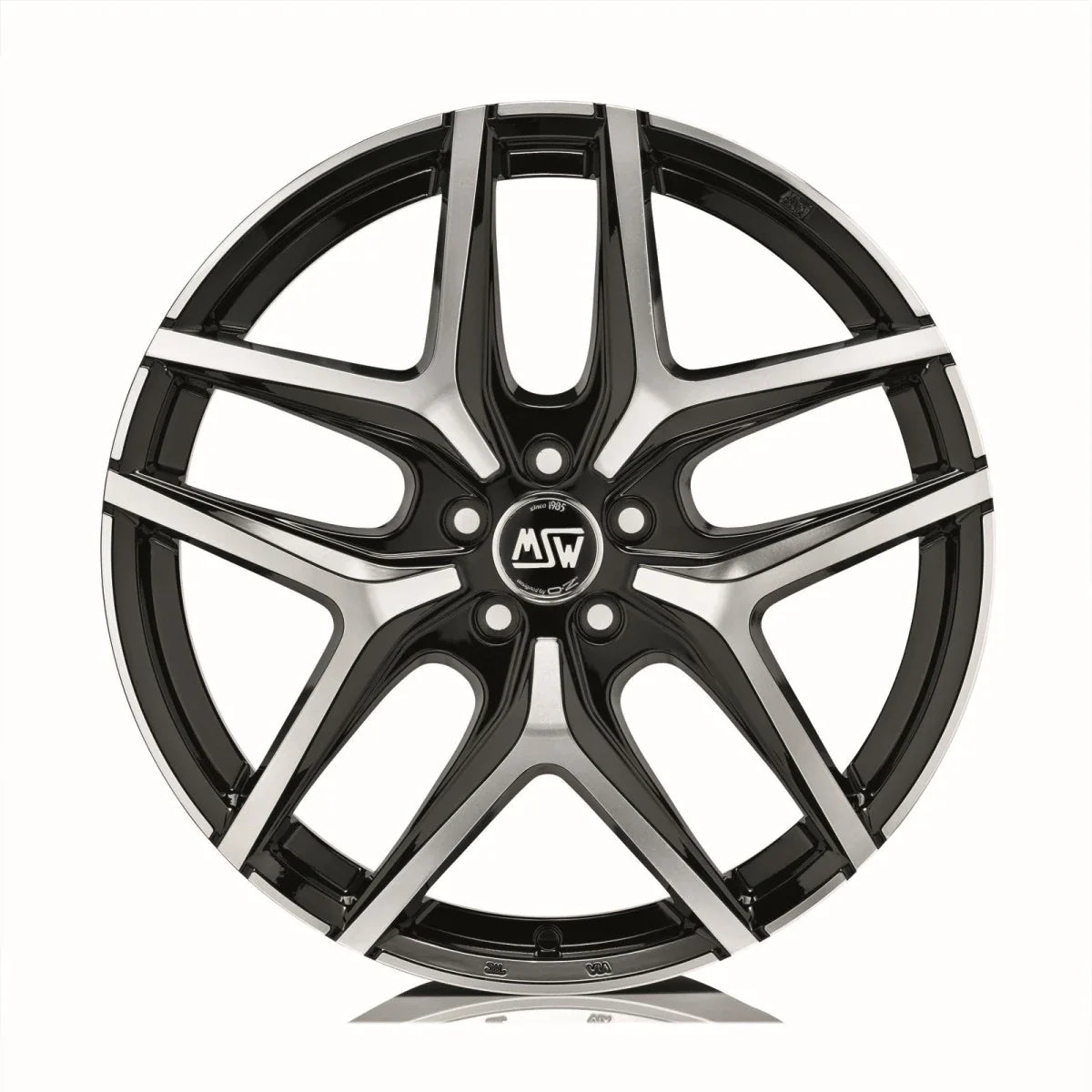 Alu kola MSW 40 8x19 5x114.3 ET45 Gloss Black Full Polished