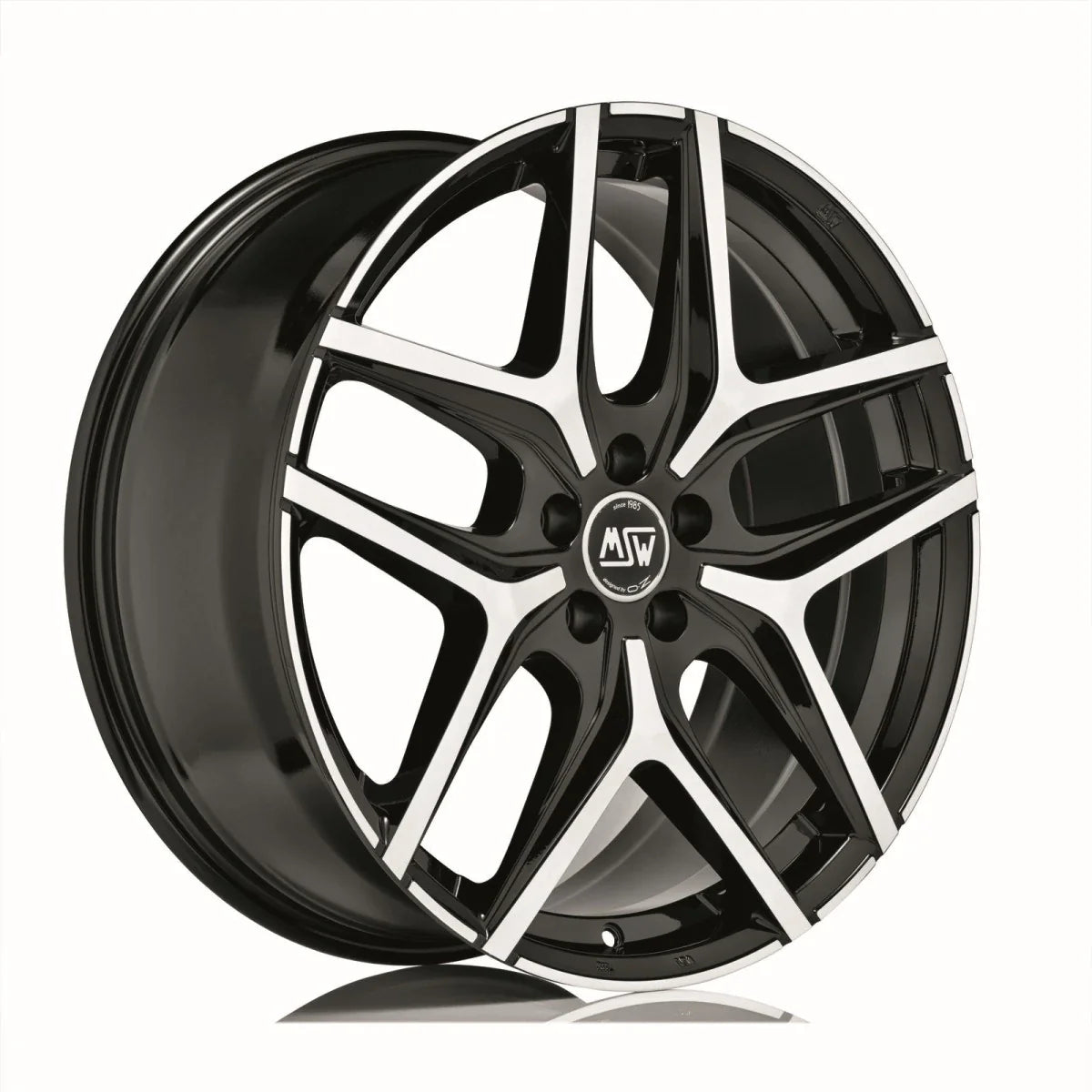 Alu kola MSW 40 7.5x19 5x110 ET40 Gloss Black Full Polished | Wheelsup.cz
