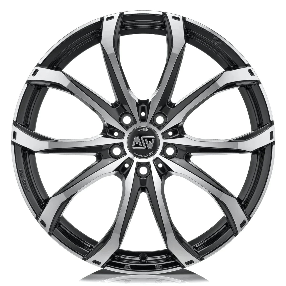 Alu kola MSW 48 9x21 5x108 ET48 Gloss Black Full Polished