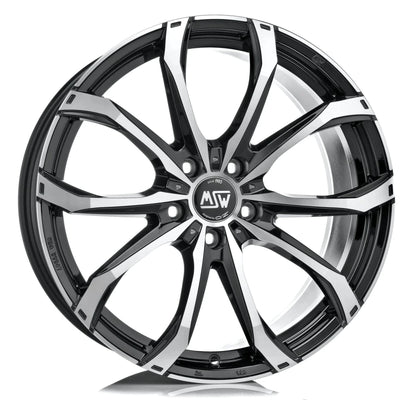 Alu kola MSW 48 10x21 5x110 ET25 Gloss Black Full Polished | Wheelsup.cz
