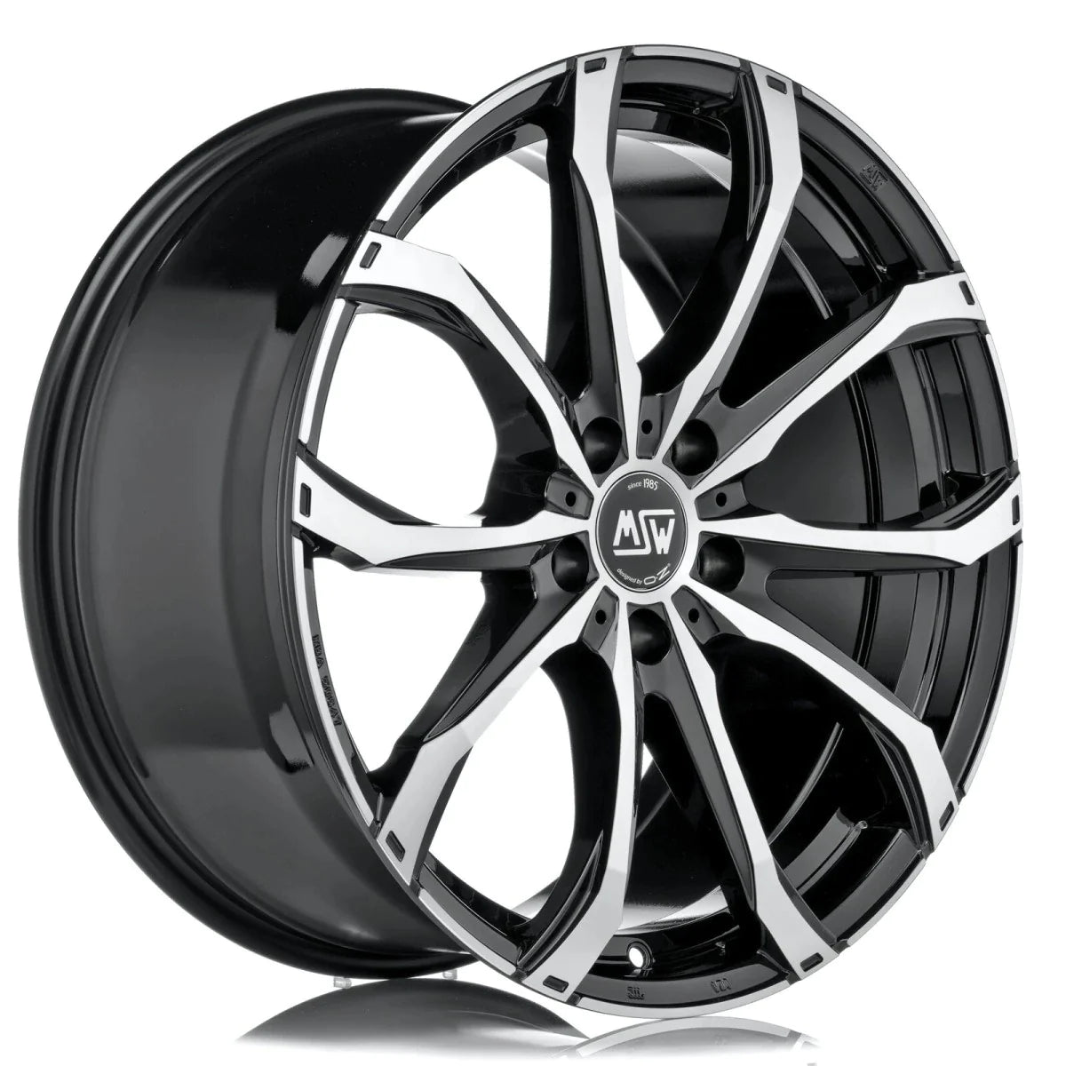 Alu kola MSW 48 10x21 5x112 ET27 Gloss Black Full Polished