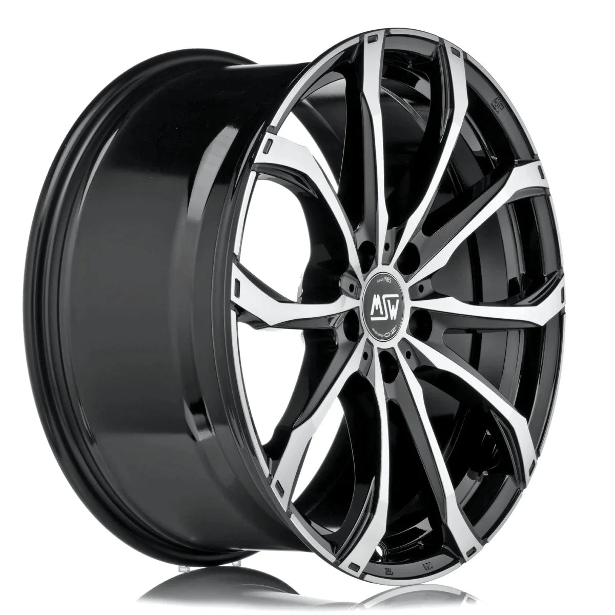 Alu kola MSW 48 10x21 5x110 ET25 Gloss Black Full Polished | Wheelsup.cz