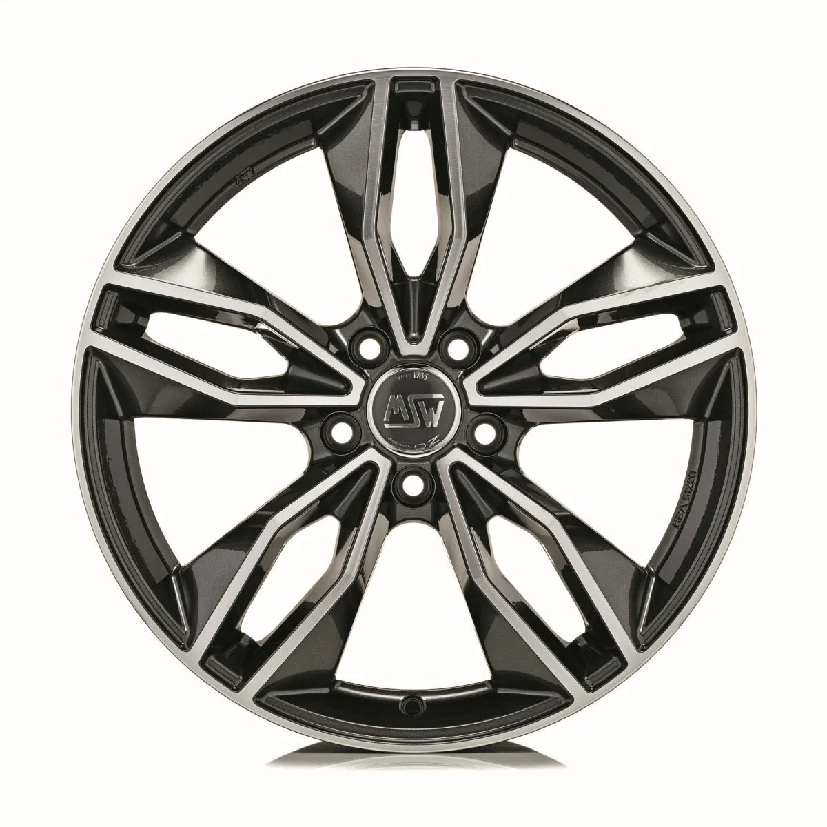 Alu kola MSW 71 7.5x17 5x108 ET38 Gloss Dark Grey Full Polished