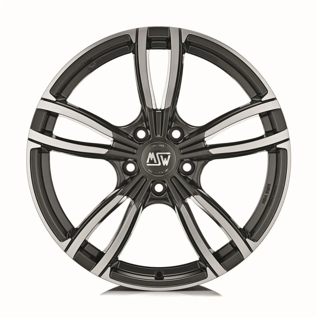 Alu kola MSW 73 8.5x18 5x120 ET50 Gloss Dark Grey Full Polished