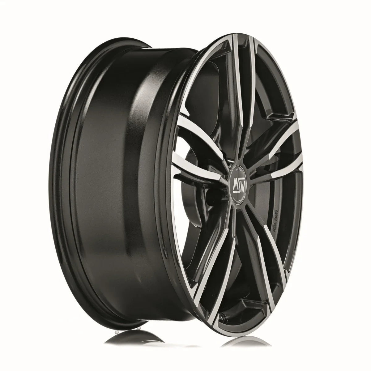 Alu kola MSW 73 8.5x18 5x120 ET37 Gloss Dark Grey Full Polished