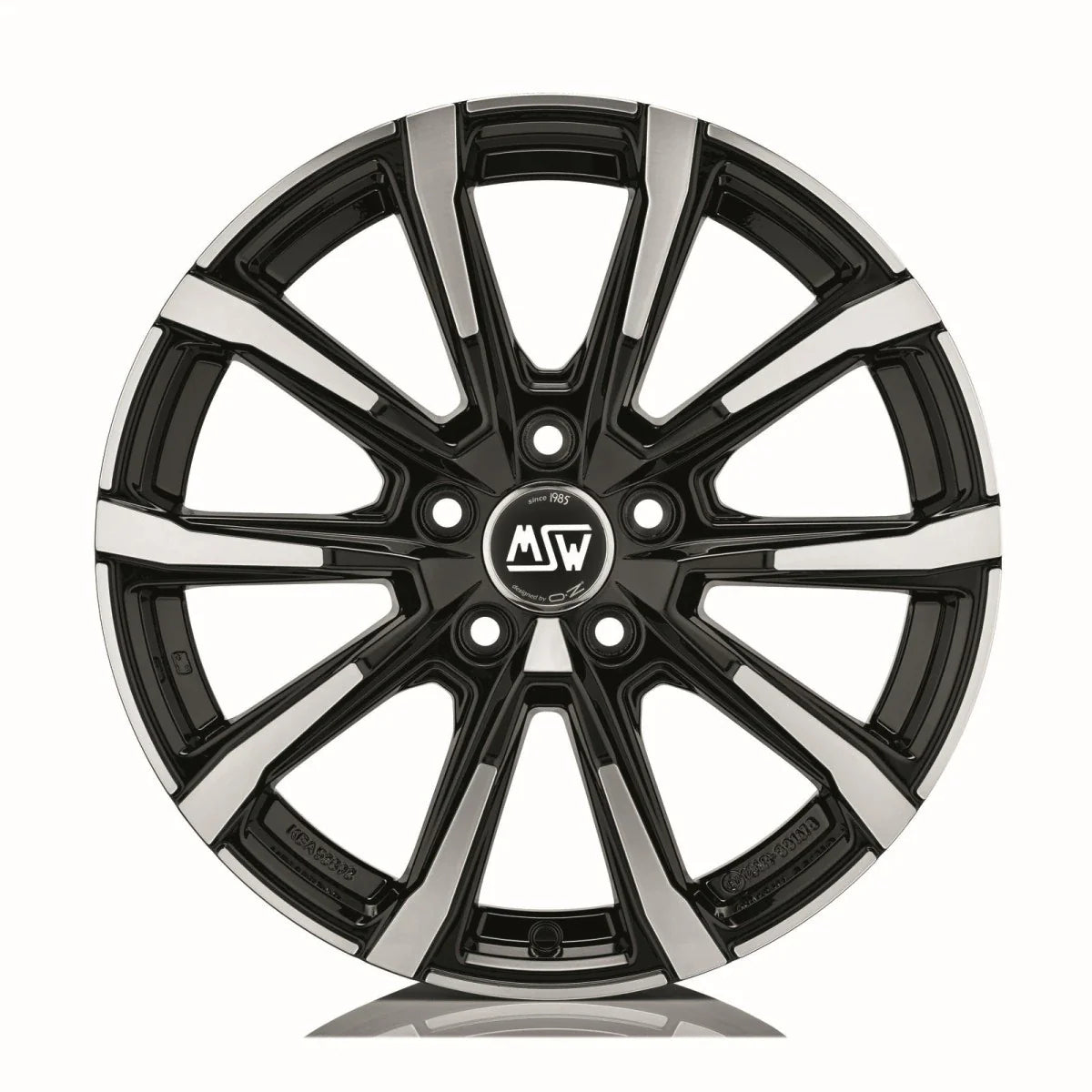 Alu kola MSW 79 6.5x16 5x100 ET47 Gloss Black Full Polished