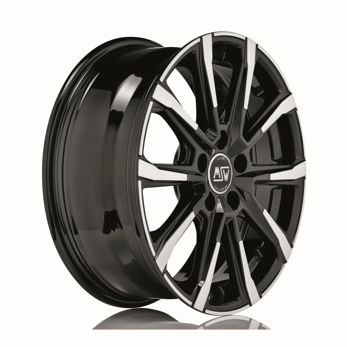 Alu kola MSW 79 6.5x16 5x100 ET47 Gloss Black Full Polished