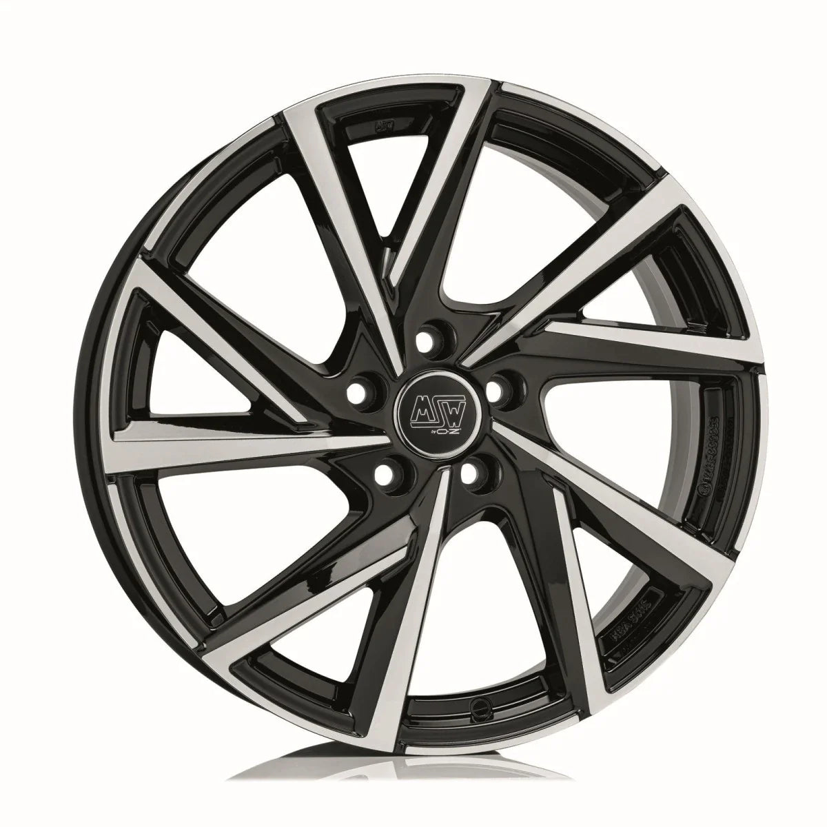 Alu kola MSW 80-5 8x18 5x112 ET40 Gloss Black Full Polished