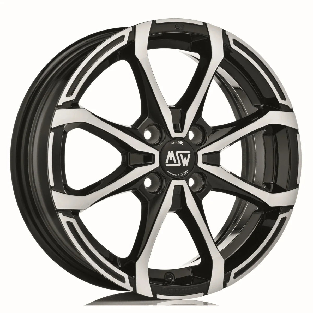 Alu kola MSW X4 6x16 4x100 ET40 Gloss Black Full Polished