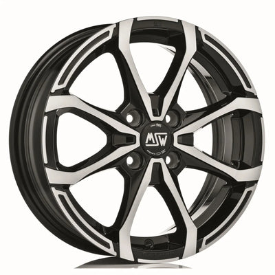 Alu kola MSW X4 7x16 4x108 ET37 63,4 černá | Wheelsup.cz