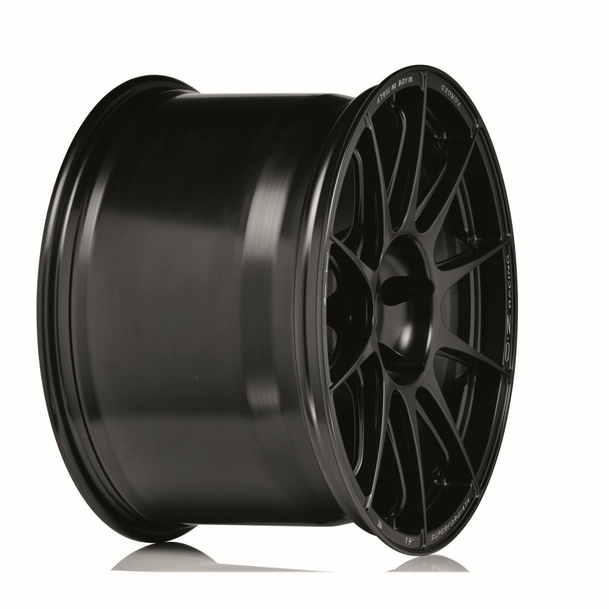 Alu kola OZ SUPERFORGIATA 10x19 5x120 ET23 Matt Black Con Scritte Di Fresatura