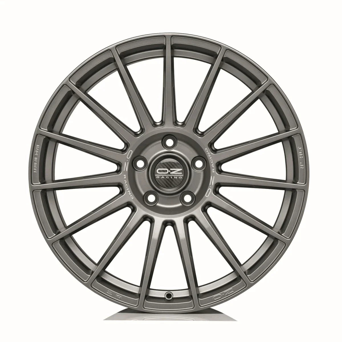 Alu kola OZ SUPERTURISMO DAKAR 9x21 5x127 ET50 Matt Graphite Silver Lettering