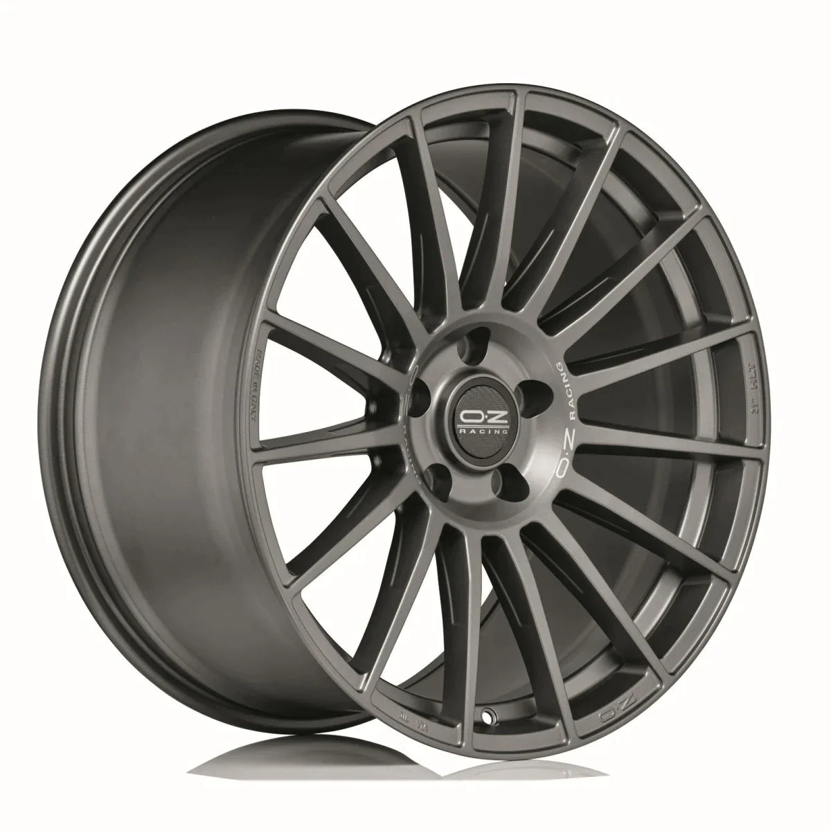 Alu kola OZ SUPERTURISMO DAKAR 9.5x21 5x120 ET47 Matt Graphite Silver Lettering